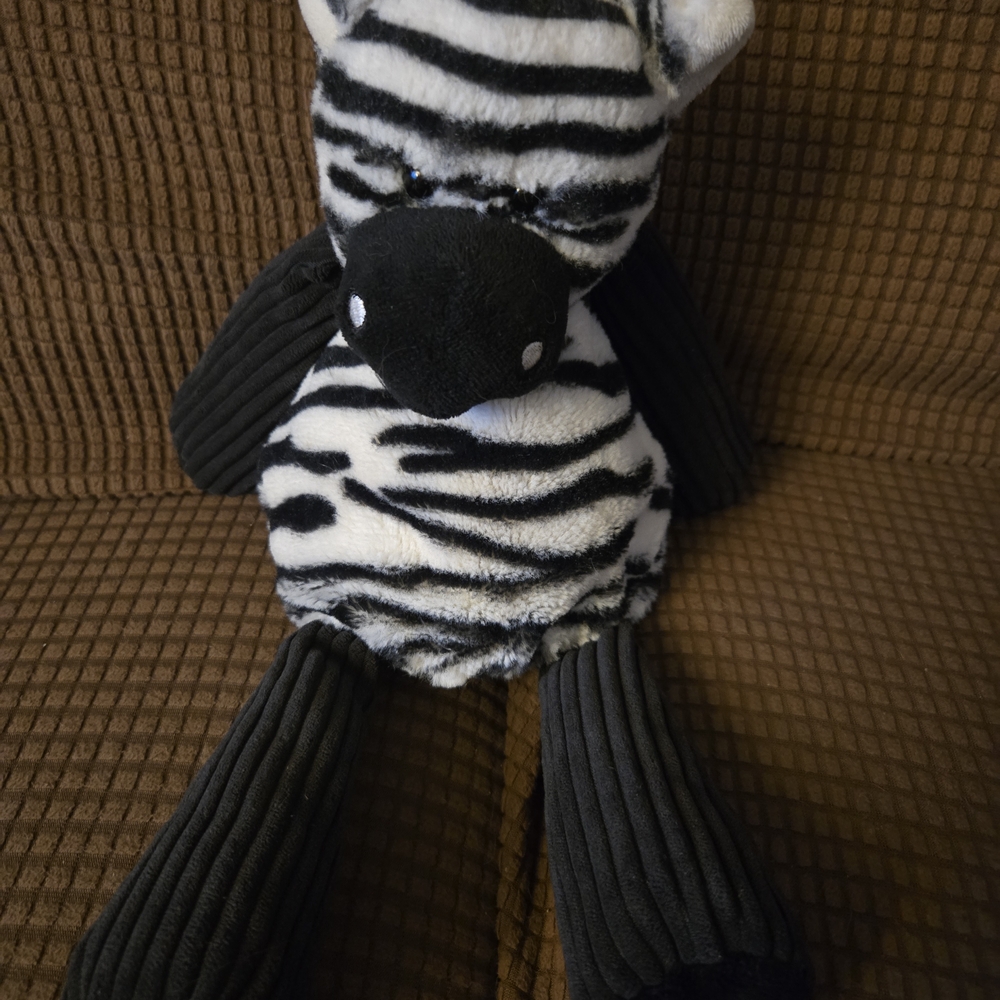 Scentsy Zebra Plush with Black and White Stripes